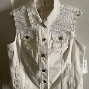 White Dress Barn Denim Vest